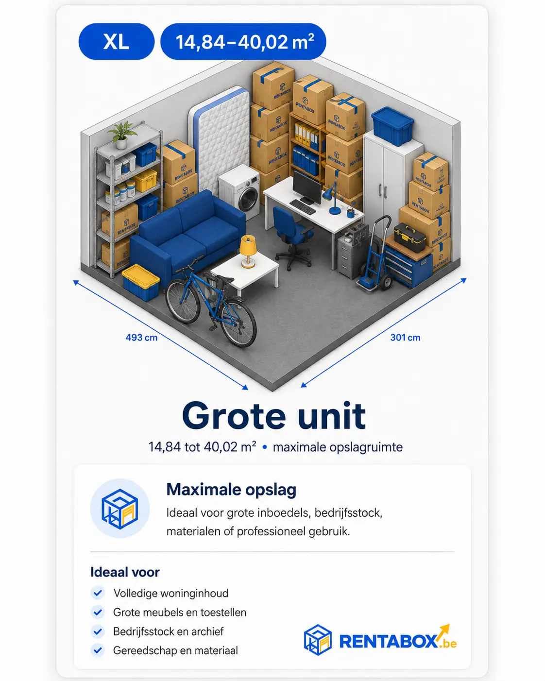 Grote unit rentabox sint-truiden
